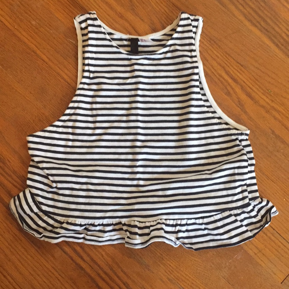 Ruffle Hem Crop Top